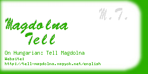 magdolna tell business card